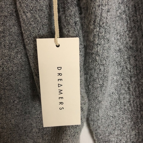 Dreamers Light Grey V-Neck Sweater (NWT) - Picture 3 of 5